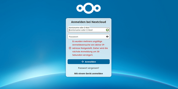 anmeldebildschirm